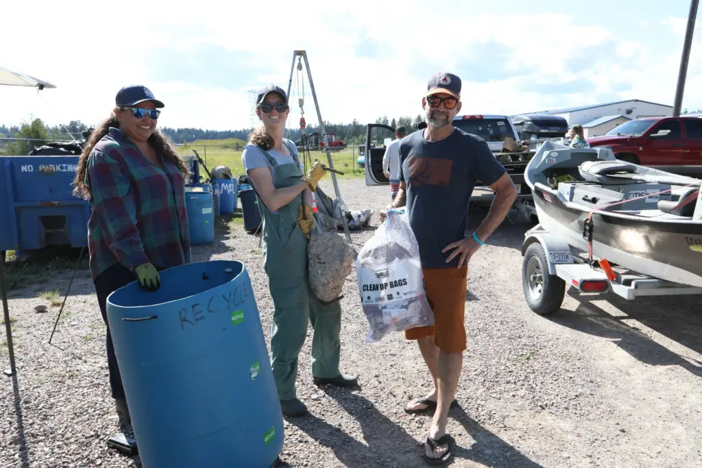 2025FlatheadWatersCleanup SacredWatersAfterparty Weigh inStation StreamDreamTeamTrashDrop Off SheenaPate