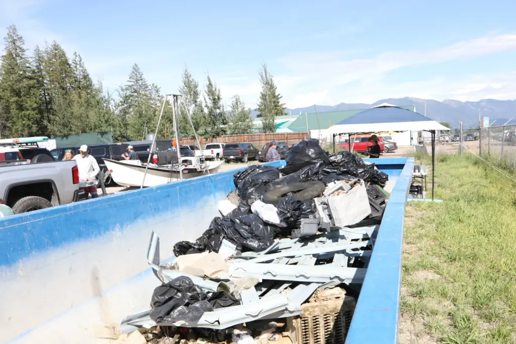 2025FlatheadWatersCleanup SacredWatersAfterparty Weigh inStation TeamTrashDrop Off SheenaPate