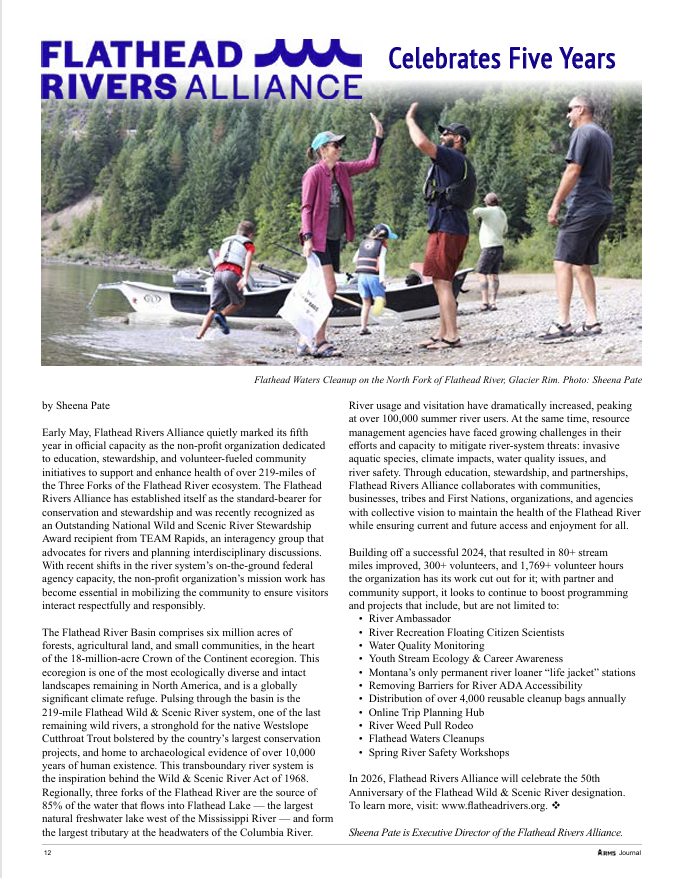 Flathead Rivers Alliance Celebrates Five Years of Stewardship and Impact